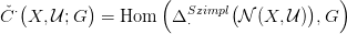 ˇ&sdot;(       )        (   Szimpl(         )  )
C  X, U ;G  = Hom    &Delta; &sdot;     N (X, U ) ,G
