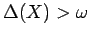 $ \Delta(X) > \omega$