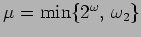 $ \mu =
\min\{ 2^{\omega}, \,\omega_2 \}$